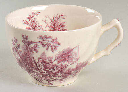 Pastorale Toile De Jouy Plum Footed Cup
