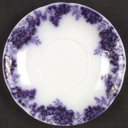 Peach (Flow Blue, Gold Accents) Saucer