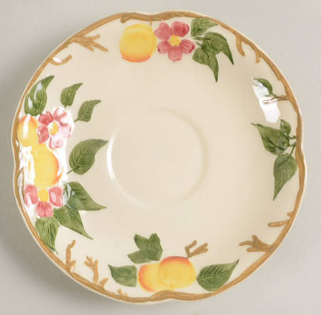 Peach Bloom Saucer for Flat Cup
