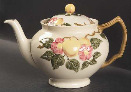 Peach Bloom Teapot & Lid