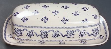 Petite Fleur Blue 1/4 Lb Covered Butter