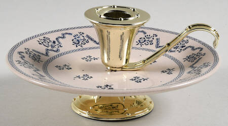Petite Fleur Blue 3"- 3 1/4" Candleholder (BB) HC