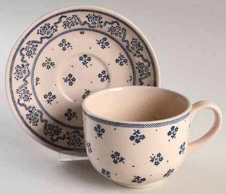 Petite Fleur Blue Oversized Cup & Saucer Set