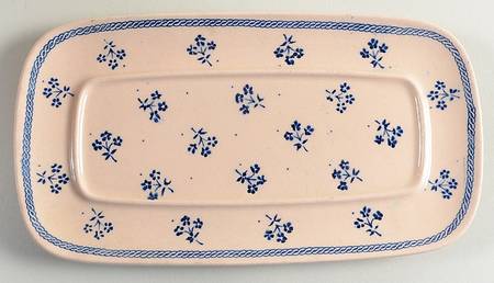 Petite Fleur Blue 1/4 Lb Butter No Lid