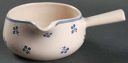 Petite Fleur Blue Round Gravy Boat