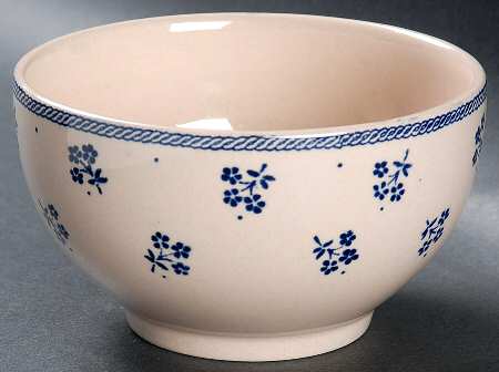 Petite Fleur Blue Cranberry Bowl