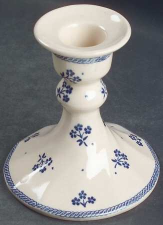 Petite Fleur Blue Small Candlestick