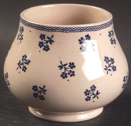 Petite Fleur Blue Sugar Bowl No Lid