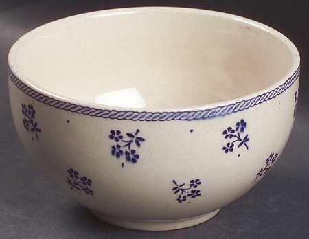 Petite Fleur Blue Open Sugar Bowl