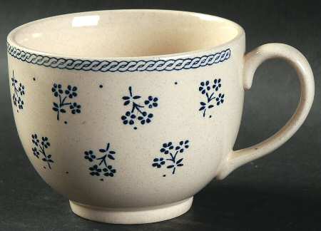 Petite Fleur Blue Flat Cup
