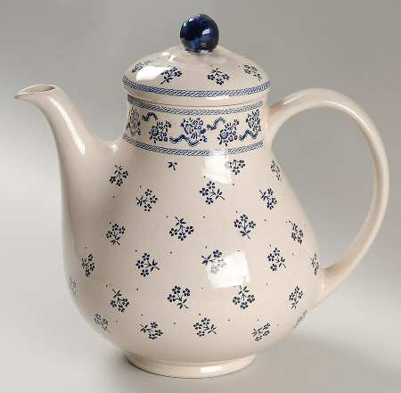Petite Fleur Blue Coffee Pot & Lid