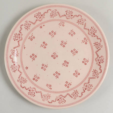 Petite Fleur Burgundy Pink Salad Plate
