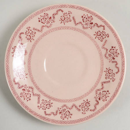 Petite Fleur Burgundy Pink Saucer