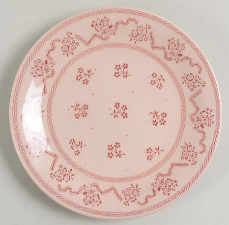 Petite Fleur Burgundy Pink Bread & Butter Plate