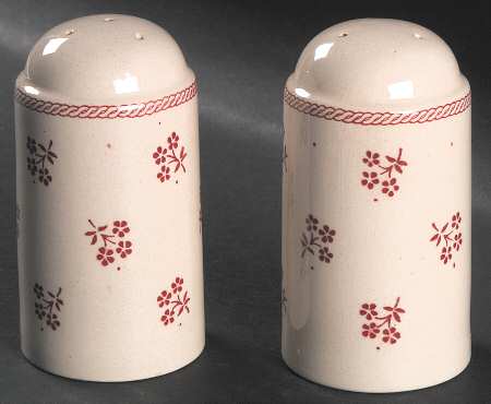 Petite Fleur Burgundy Pink Salt & Pepper Set