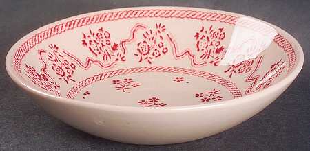 Petite Fleur Burgundy Pink Fruit/Dessert (Sauce) Bowl