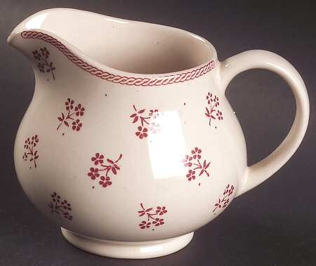 Petite Fleur Burgundy Pink Creamer