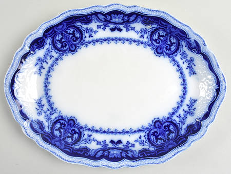 Persian (Flow Blue) 12" Oval Serving Platter