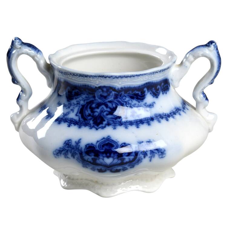 Persian (Flow Blue) Sugar Bowl No Lid