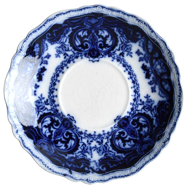 Persian (Flow Blue) Saucer for Oversized Cup