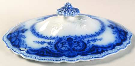 Persian (Flow Blue) Lid for Oval Vegetable