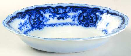 Persian (Flow Blue) 8" Oval Vegetable Bowl