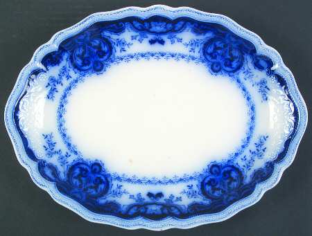 Persian (Flow Blue) 14" Oval Serving Platter