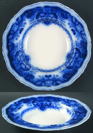 Persian (Flow Blue) Large Rim Soup Bowl