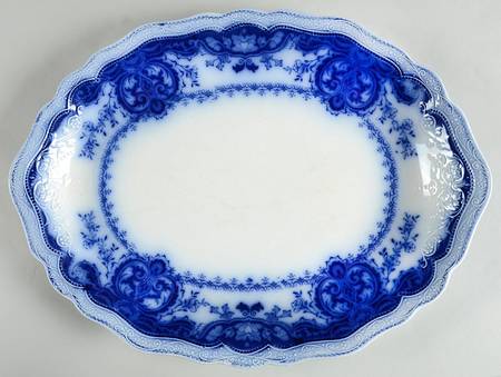 Persian (Flow Blue) 16" Oval Serving Platter