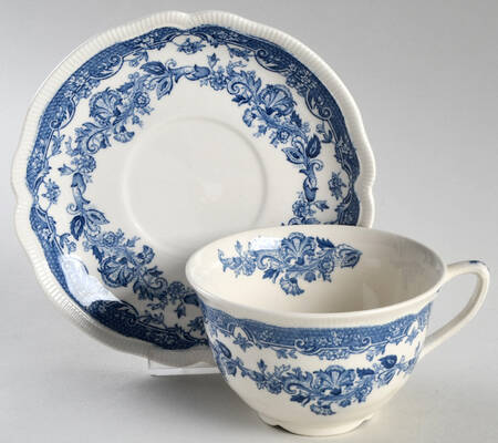 Persian Tulip Blue Oversized Cup & Saucer Set