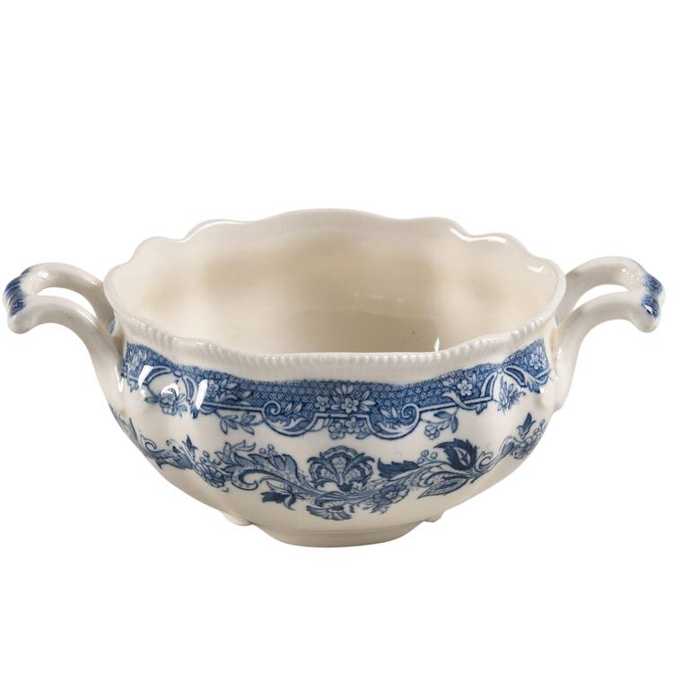 Persian Tulip Blue Sugar Bowl No Lid