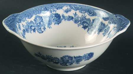 Persian Tulip Blue Lugged Fruit/Dessert (Sauce) Bowl