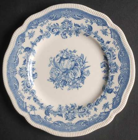 Persian Tulip Blue Bread & Butter Plate
