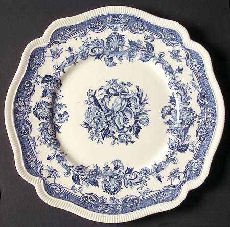 Persian Tulip Blue Square Salad Plate