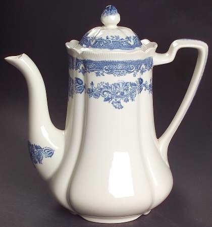 Persian Tulip Blue Coffee Pot & Lid