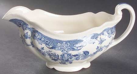 Persian Tulip Blue Gravy Boat