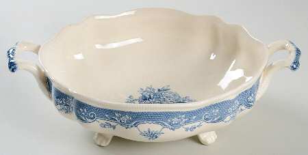 Persian Tulip Blue Oval Vegetable No Lid