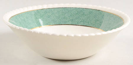 Powder Border Green & White Coupe Cereal Bowl