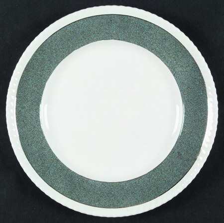 Powder Border Green &amp; White by Johnson Brothers
