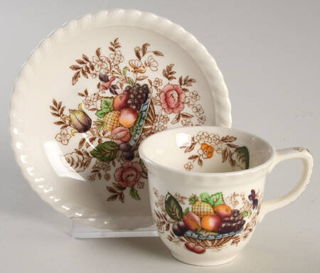Pomona (Old English) Flat Demitasse Cup & Saucer Set by Johnson Brothers