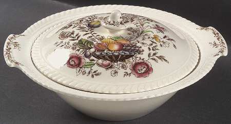 Pomona (Old English) Round Covered Vegetable by Johnson Brothers
