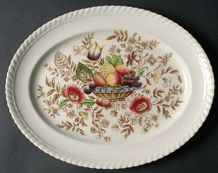 Pomona (Old English) 10" Oval Serving Platter by Johnson Brothers