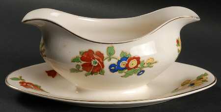 Poppy Gravy Boat & Underplate