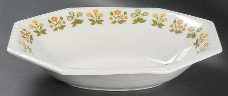 Posy 9" Oval Vegetable Bowl