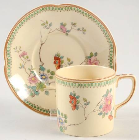 Princess Mary Flat Demitasse Cup & Saucer Set