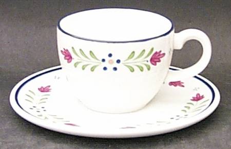 Provincial (Smooth Edge) Flat Demitasse Cup & Saucer Set
