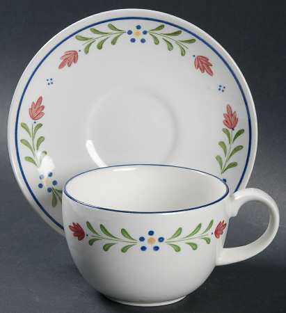 Provincial (Smooth Edge) Flat Cup & Saucer Set