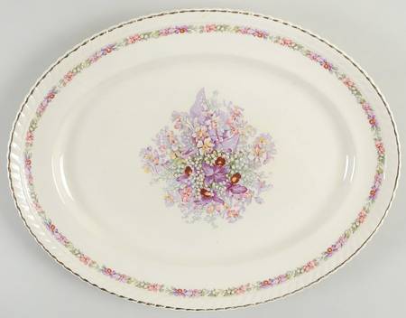 Queen's Bouquet 12" Oval Serving Platter