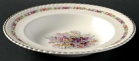 Queen's Bouquet Rim Soup Bowl