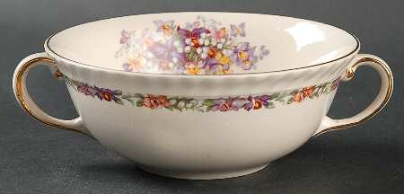 Queen's Bouquet Flat Cream Soup Bowl